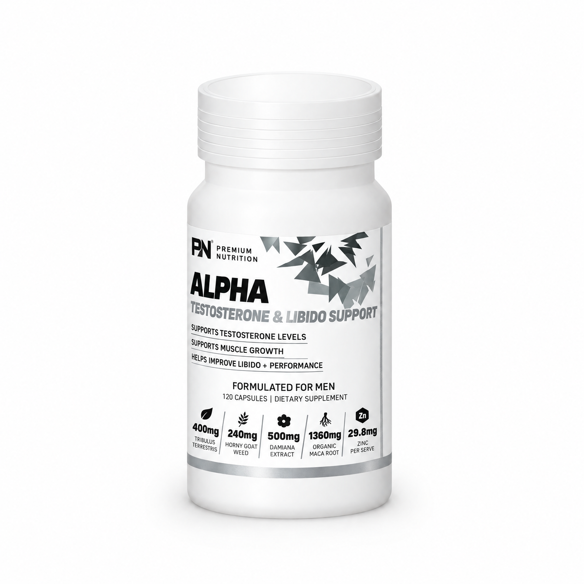 Premium Nutrition ALPHA, angled