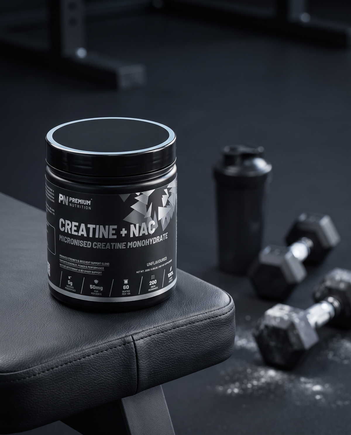 Premium Nutrition Creatine + NAC lifestyle
